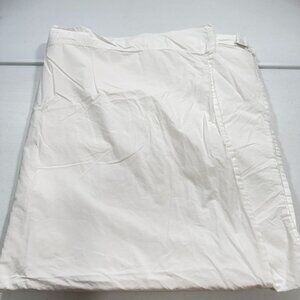 Pottery Barn queen flat sheet solid white 100% organic cotton modern